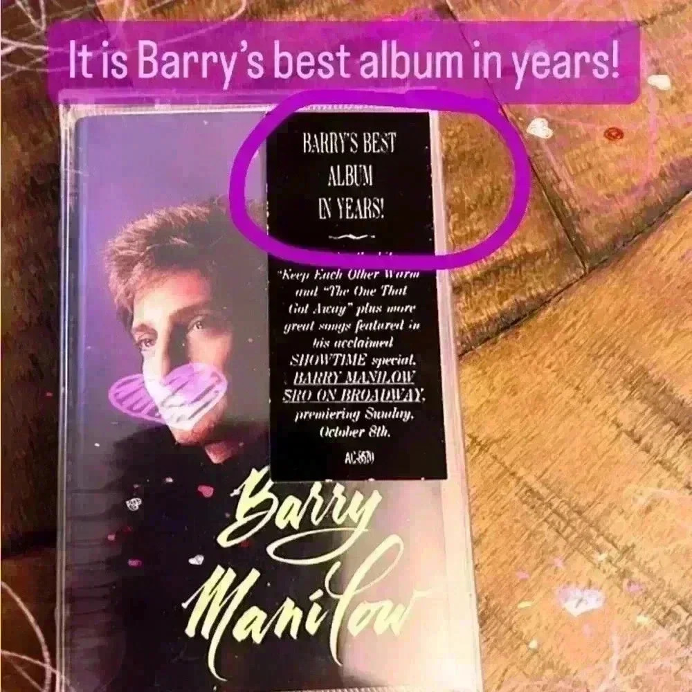 ORIGINAL WRAPPING Vintage 1989, BARRY MANILOW cassette tape
